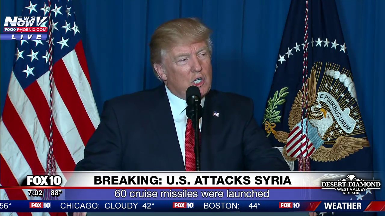 President Trump Announces Syria Attacks