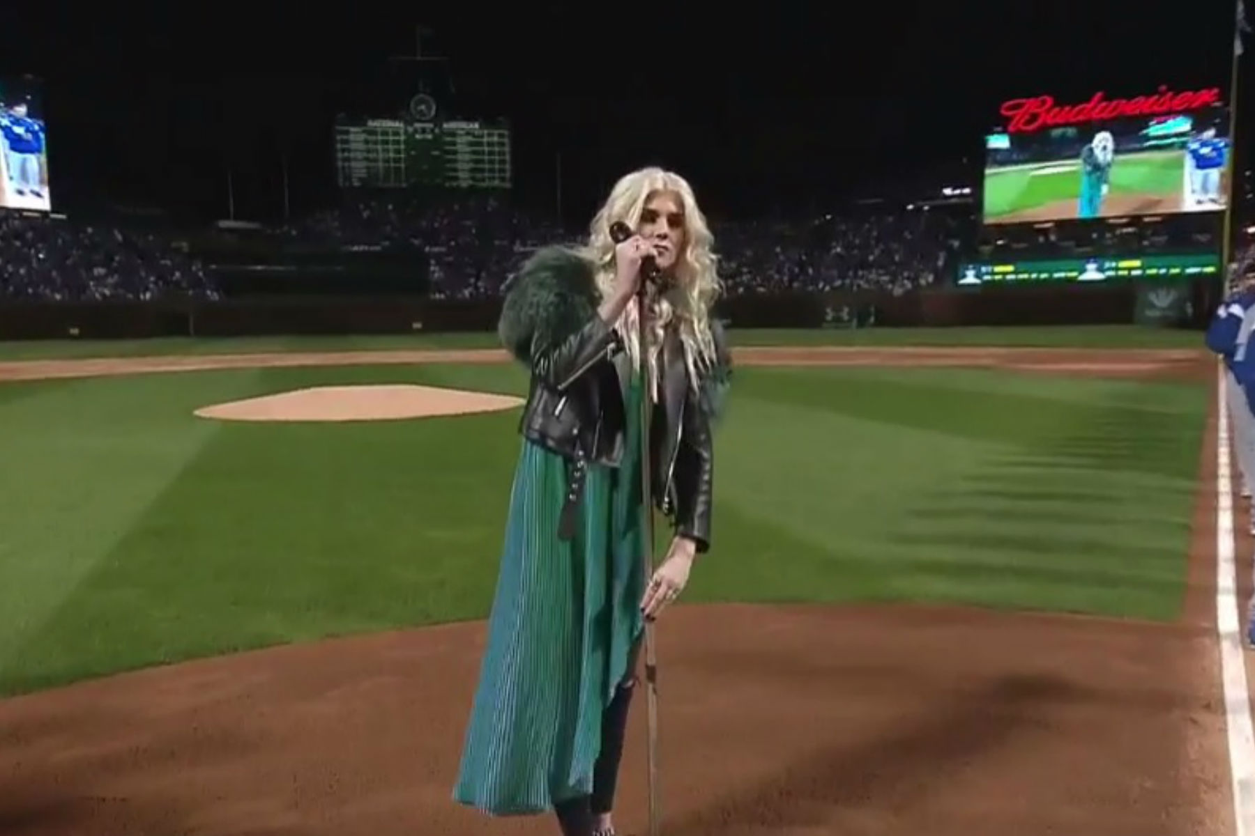 Julianna Zobrist sings God Bless America