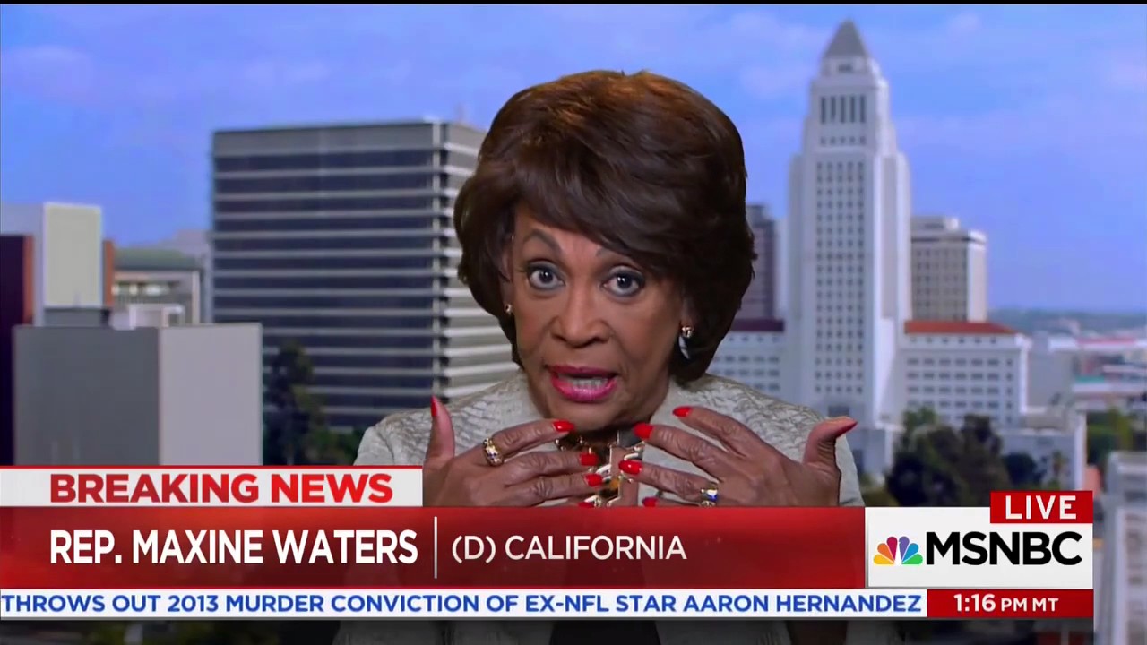 Maxine Waters: I Don’t Support Trump Firing Comey, I Would Support Hillary Clinton Firing Comey