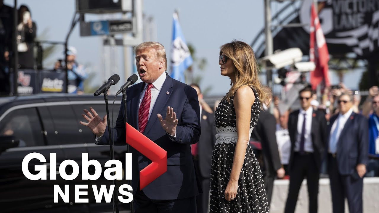 President Trump Takes Lap At Daytona 500 In Presidential Limo “The Beast”