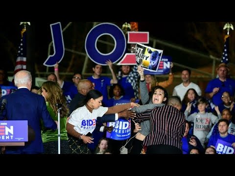 Protesters Rush Stage And Interrupt Biden’s Super Tuesday Victory Speech, Campaign Fights Back