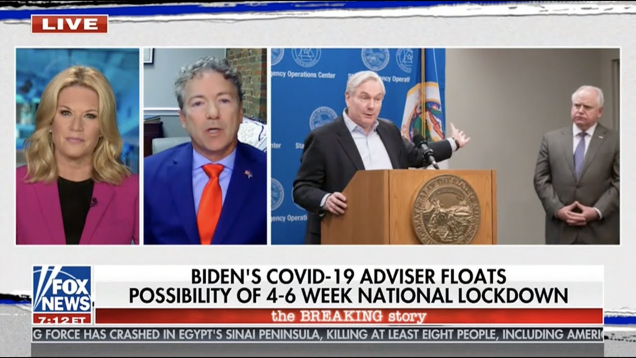 Rand Paul on Push For Lockdown: In a Free Society, People Make Decisions On Risk And Have Choice