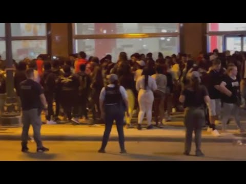 Teens Flood Downtown Chicago, Smashing Cars and Looting