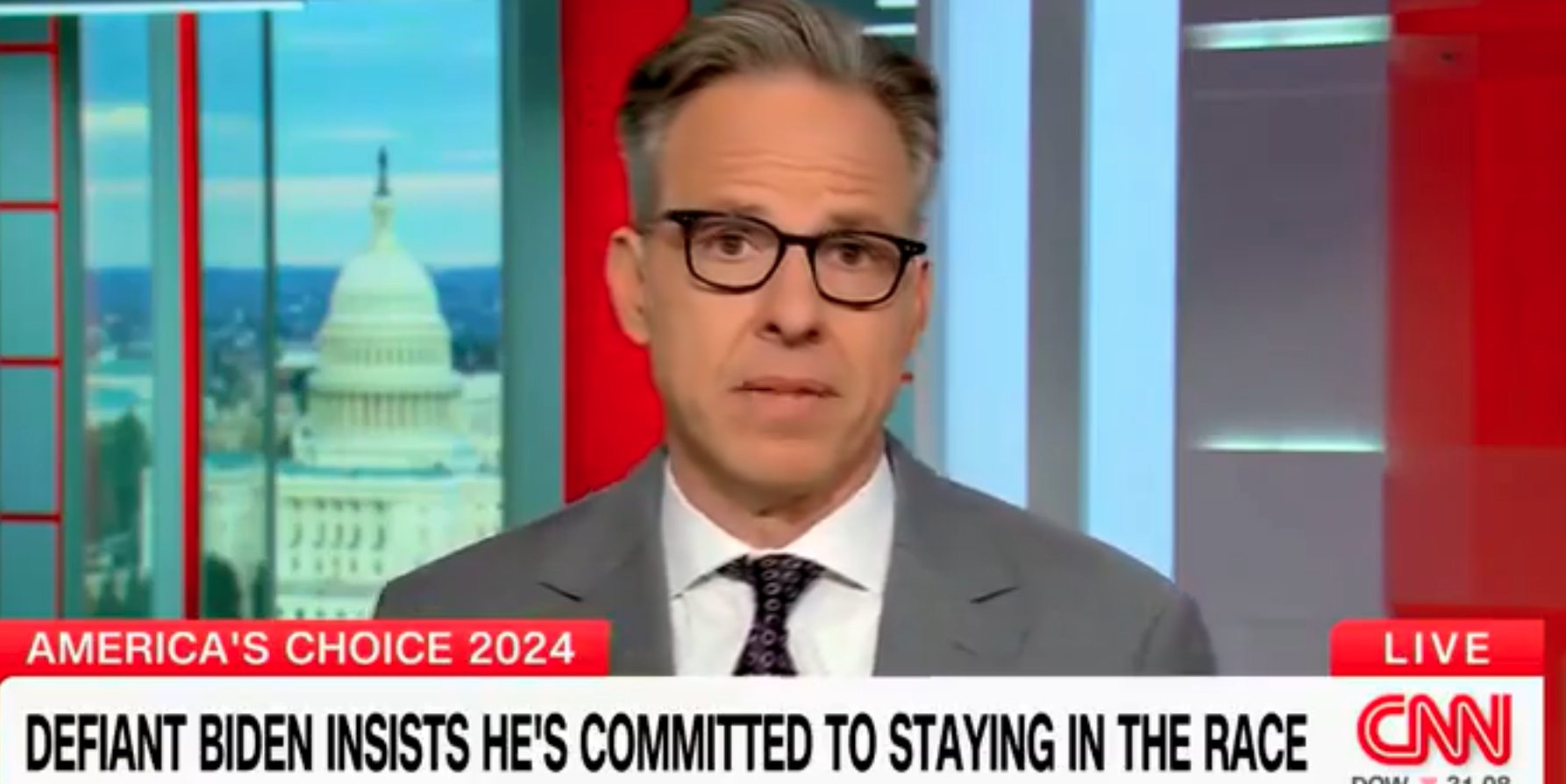 Jake Tapper Finally Realizes that Biden Isn’t Up to the Job